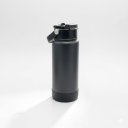 Ver imagem 1 de Garrafa Térmica Tr-008 1000ml Aço Inox com Protetor de Silicone:Preto