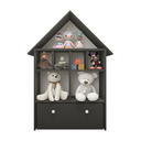 Ver imagem 1 de Casinha Organizadora de Brinquedos Infantil 100% Mdf Plancasa Preto Tx