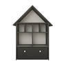Casinha Organizadora de Brinquedos Infantil 100% Mdf Plancasa Preto Tx - 5