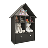 Casinha Organizadora de Brinquedos Infantil 100% Mdf Plancasa Preto Tx - 4