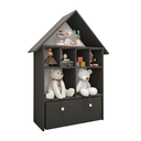 Ver imagem 4 de Casinha Organizadora de Brinquedos Infantil 100% Mdf Plancasa Preto Tx