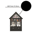 Ver mais imagens de Casinha Organizadora de Brinquedos Infantil 100% Mdf Plancasa Preto Tx