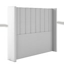 Ver imagem 1 de Cabeceira Estofada Solteiro 90 Cm Turquesa Corino Branco