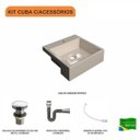 Ver imagem 3 de Kit Cuba XQ355 com Válvula Click 1"G com Sifão Cromado e Flexível Compace