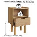 Ver imagem 4 de Kit 2 Mesas de Cabeceira 1 Gaveta 40 Cm 28093 Aura Hanover Artesano