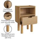 Ver imagem 3 de Kit 2 Mesas de Cabeceira 1 Gaveta 40 Cm 28093 Aura Hanover Artesano