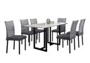 Ver imagem 1 de Conjunto de Jantar Lisboa com 6 Cadeiras Base Goiás Bm Tubulares Off White/ratan Preto/linho 308