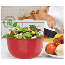 Ver imagem 5 de Kit 03 Vasilhas Bacias Livre de Bpa com Tampa Vermelho