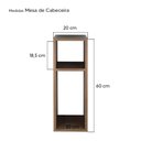 Ver imagem 3 de Mesa de Cabeceira Nogal Cama Solteiro Quarto Sala 20cm