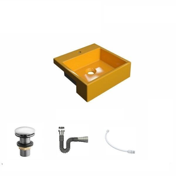 Kit Cuba XQ355 com Válvula Click 1 1/2" com Sifão Cromado e Flexível Compace - 2