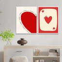 Ver imagem 2 de Kit 2 Quadros Coração - Lucky In Love 33x24cm:moldura Branca