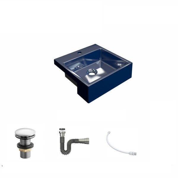 Kit Cuba XQ355 com Válvula Click 1 1/2" com Sifão Cromado e Flexível Compace - 2