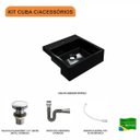 Ver imagem 3 de Kit Cuba Xq355 com Válvula Click 1 1/2" com Sifão Cromado e Flexível Compace
