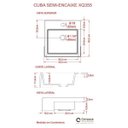 Ver imagem 7 de Kit Cuba Xq355 com Válvula Click 1 1/2" com Sifão Cromado e Flexível Compace