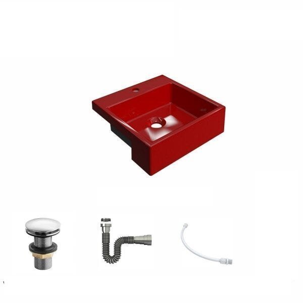 Kit Cuba XQ355 com Válvula Click 1 1/2" com Sifão Cromado e Flexível Compace - 2
