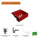 Ver imagem 3 de Kit Cuba Xq355 com Válvula Click 1 1/2" com Sifão Cromado e Flexível Compace