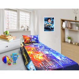 Jogo De Lençol Decorativo E Fronha Solteiro Harry Potter , Kit 2 pçs - 1