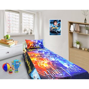 Jogo De Lençol Decorativo E Fronha Solteiro Harry Potter , Kit 2 pçs