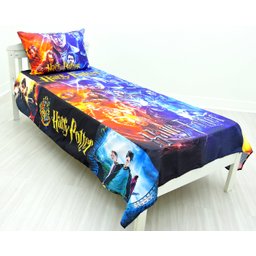 Jogo De Lençol Decorativo E Fronha Solteiro Harry Potter , Kit 2 pçs - 2