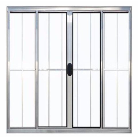Janela de Alumínio Brilhante Vitro de Correr 4 Folhas Com Grade CMC Modular - 1.20 (L) X 1.20 (A)