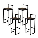 Ver imagem 1 de Banqueta Bistro Industrial Conforto Premium 4Un:Marrom