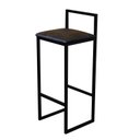 Ver imagem 2 de Banqueta Bistro Industrial Conforto Premium 4Un:Marrom