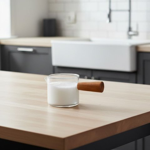 Copo Medidor 75ml com Cabo de Madeira