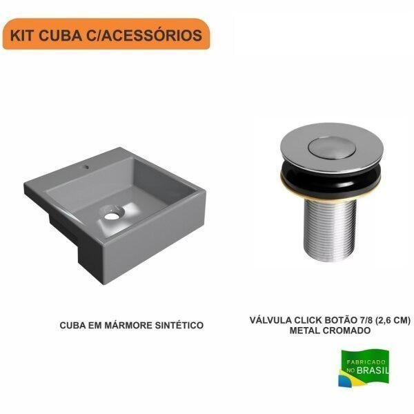 Kit Cuba XQ355 Válvula Click Botão 1 Polegada B Compace - 3
