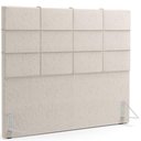 Ver imagem 4 de Kit Cabeceira Cama Box Casal 140cm com Calçadeira Roma W01 Linho Cru - Lyam