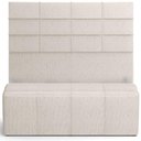 Ver imagem 1 de Kit Cabeceira Cama Box Casal 140cm com Calçadeira Roma W01 Linho Cru - Lyam