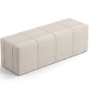 Ver imagem 5 de Kit Cabeceira Cama Box Casal 140cm com Calçadeira Roma W01 Linho Cru - Lyam
