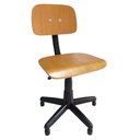 Ver imagem 2 de Cadeira Costureira Giratória De Madeira Com Sapata Para Costura Confecção Regulagem Altura