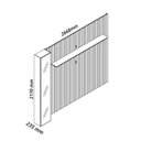 Ver imagem 3 de Painel Ripado para TV até 84 Polegadas com LED 100% MDF 266,8cmx217cm 1 Porta com Espelho Nobre Clean Luminare