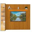 Ver mais imagens de Painel Ripado para TV até 84 Polegadas com LED 100% MDF 266,8cmx217cm 1 Porta com Espelho Nobre Clean Luminare