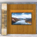 Ver imagem 1 de Painel Ripado para TV até 84 Polegadas com LED 100% MDF 266,8CMX217CM 1 Porta com Espelho Nobre Clean Luminare