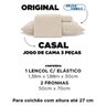 Jogo Lençol Queen 3 Peças Toque de Seda Liso Luxo Percal 300 Fios Microfibra - Fendi - 3