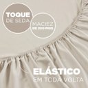 Ver imagem 4 de Jogo Lençol Queen 3 Peças Toque de Seda Liso Luxo Percal 300 Fios Microfibra - Fendi