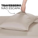 Ver imagem 2 de Jogo Lençol Queen 3 Peças Toque de Seda Liso Luxo Percal 300 Fios Microfibra - Fendi