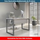 Ver imagem 2 de Mesa Escritório P25 Tub Pandin 120 Cm (larg) Tampo Mdp Cinza Pé Aço Tubular Grafito