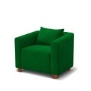 Ver imagem 2 de Poltrona Decorativa Helena Suede Verde - Inova Decorações