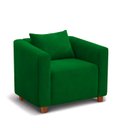 Ver imagem 1 de Poltrona Decorativa Helena Suede Verde - Inova Decorações
