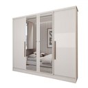Ver imagem 4 de Guarda-roupa Casal Adam Plus 4 Portas 2 Gavetas com Espelho Branco - Panorama Móveis