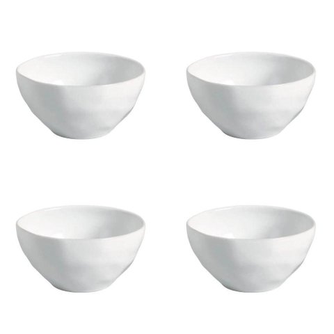 Conjunto de Cumbucas 04 Peças 560ml Orgânico New White Porto Brasil