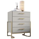 Ver imagem 2 de Comoda 4 Gavetas P1061 67 Cm Arenas Dourado Pp Milani Store