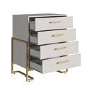 Ver imagem 3 de Comoda 4 Gavetas P1061 67 Cm Arenas Dourado Pp Milani Store
