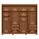 Ver imagem 3 de Guarda Roupa Grande Atenas 8 Portas 4 Gavetas C/ Pes e Corredica Telescopicas Santos Andira