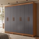 Ver imagem 2 de Guarda Roupa Grande Atenas 8 Portas 4 Gavetas C/ Pes e Corredica Telescopicas Santos Andira