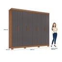 Ver imagem 5 de Guarda Roupa Grande Atenas 8 Portas 4 Gavetas C/ Pes e Corredica Telescopicas Santos Andira