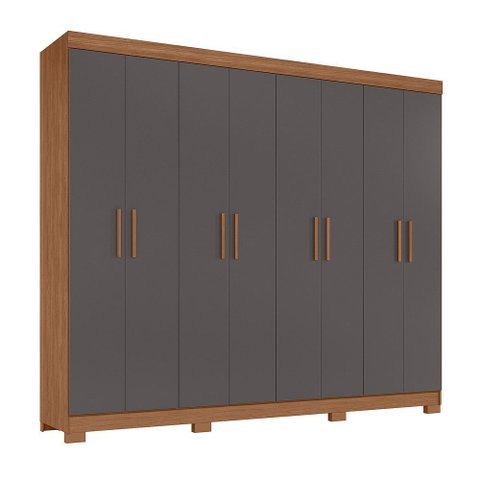 Guarda Roupa Grande Atenas 8 Portas 4 Gavetas C/ Pes e Corredica Telescopicas Santos Andira