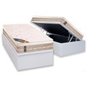 Ver imagem 1 de Cama Box Baú Solteiro: Colchão Molas Castor Bonnel Premium Tecnopedic + Base Crc Courano Black(